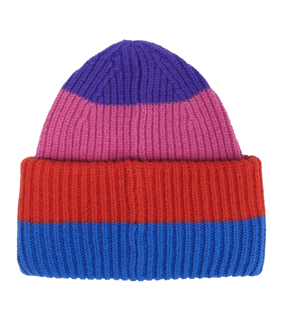 Acne Studios - Face striped wool beanie 