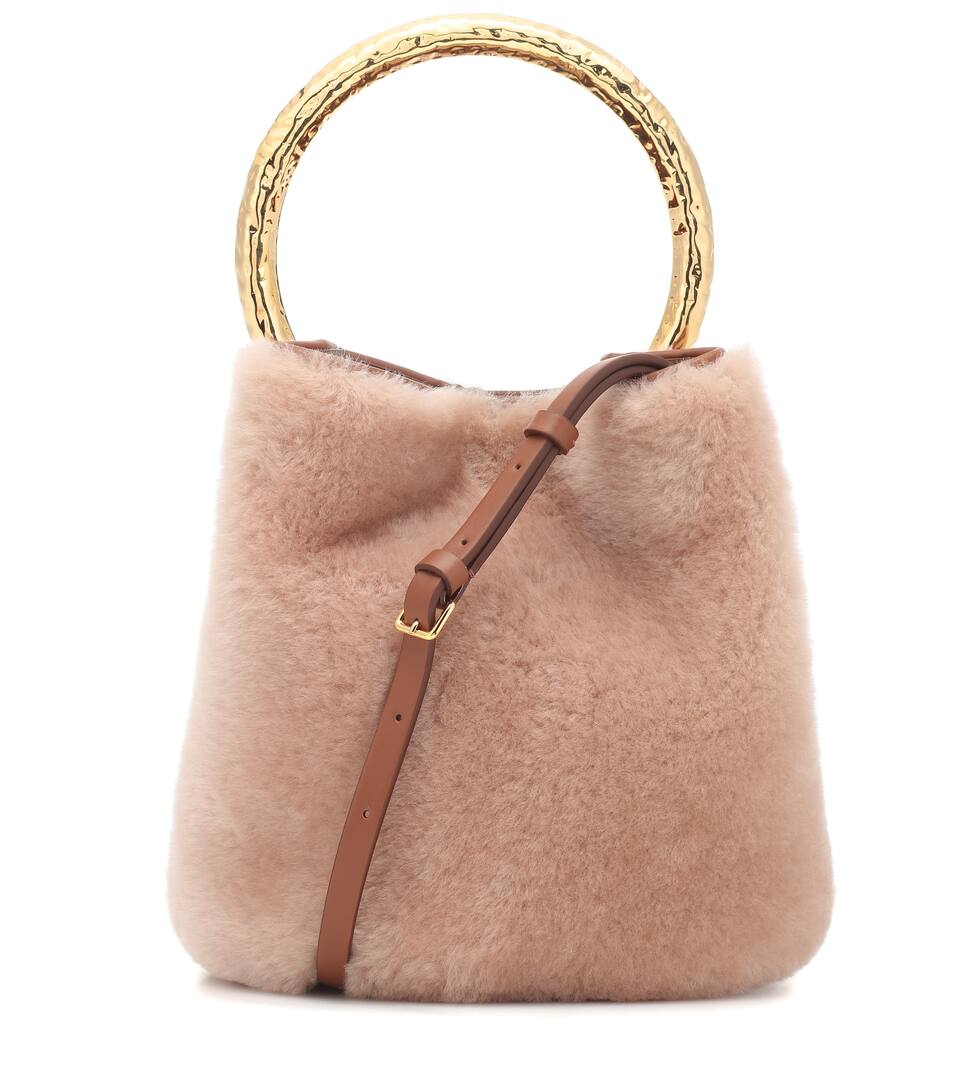 Pannier Small Shearling Bucket Bag