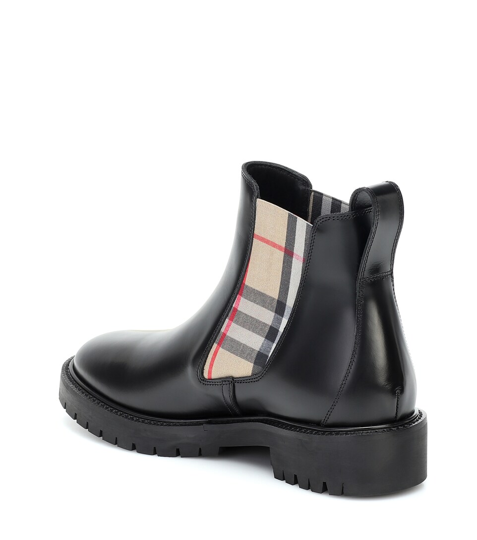 Burberry - Vintage Check leather ankle 