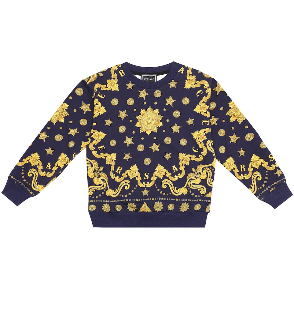 Versace Kids Printed cotton sweatshirt | Mytheresa VERSACE Sweater weiß | L