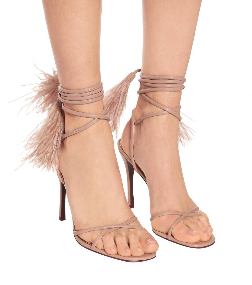 valentino feather shoes