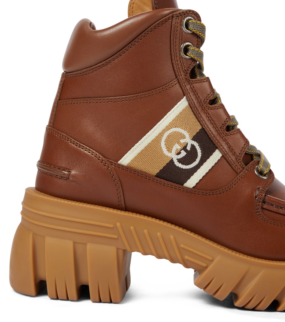 Gucci - Botines GG de piel | Mytheresa