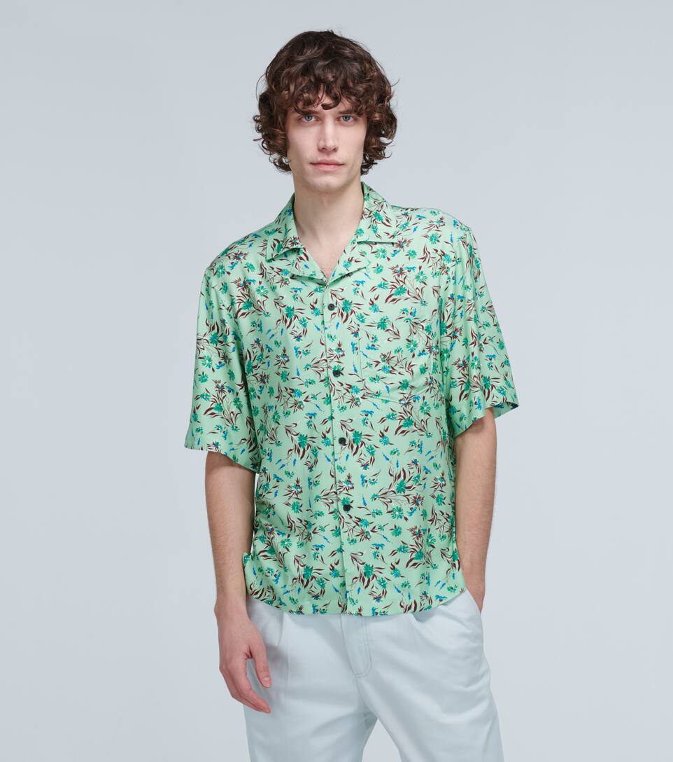 ACNE STUDIOS SIMON FLORAL SHORT-SLEEVED SHIRT,P00452861