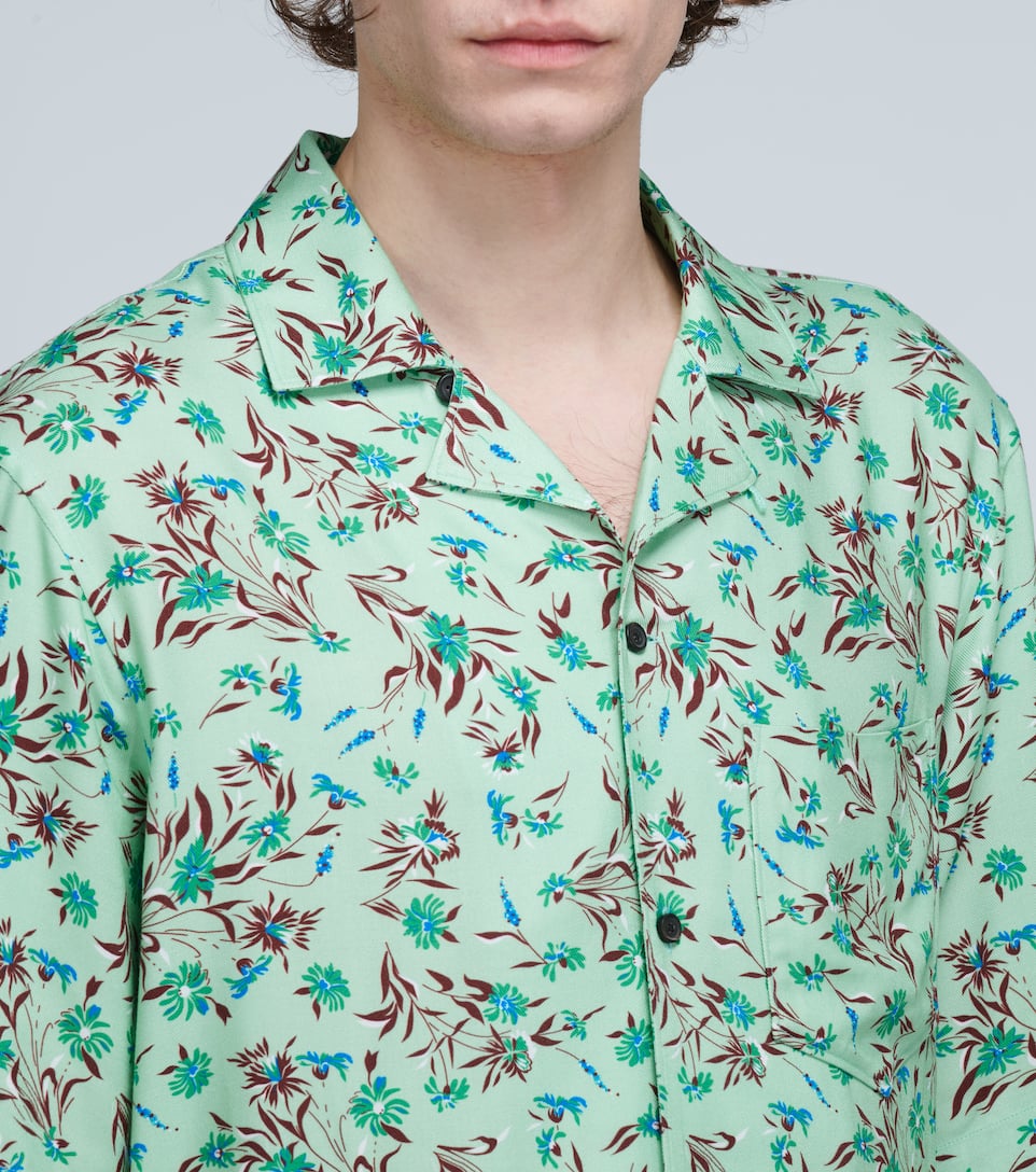 ACNE STUDIOS SIMON FLORAL SHORT-SLEEVED SHIRT,P00452861