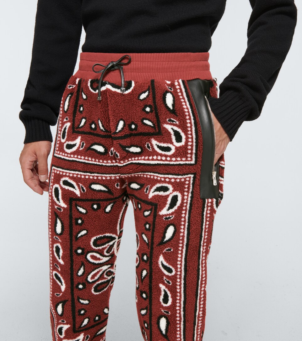 Bandana printed fleece sweatpants 