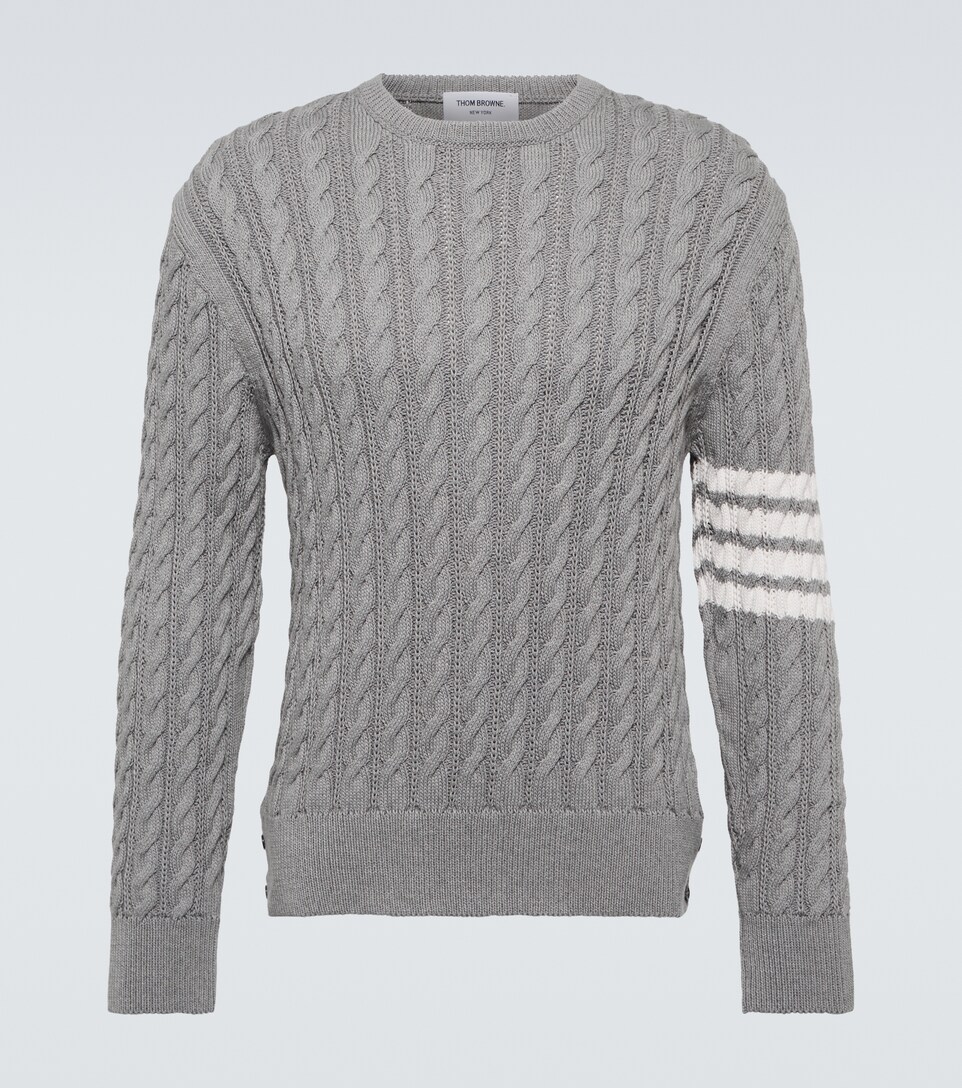 Thom Browne - Cable-knit crewneck 