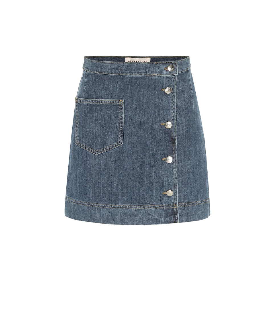 alexa chung denim skirt
