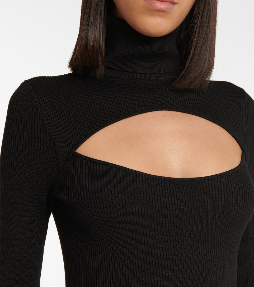 turtleneck with cutout chest