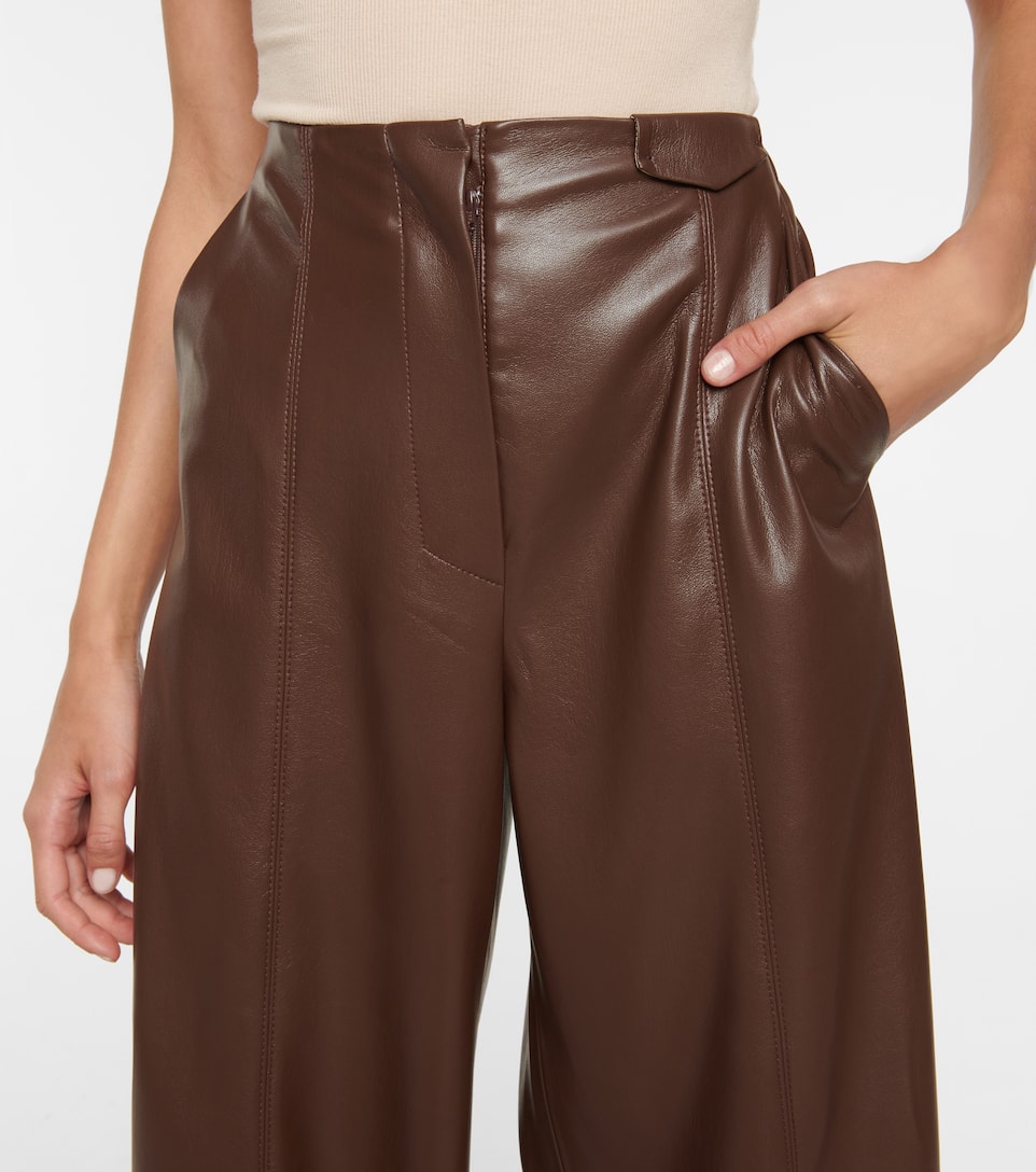Dark brown faux leather pants Clearance