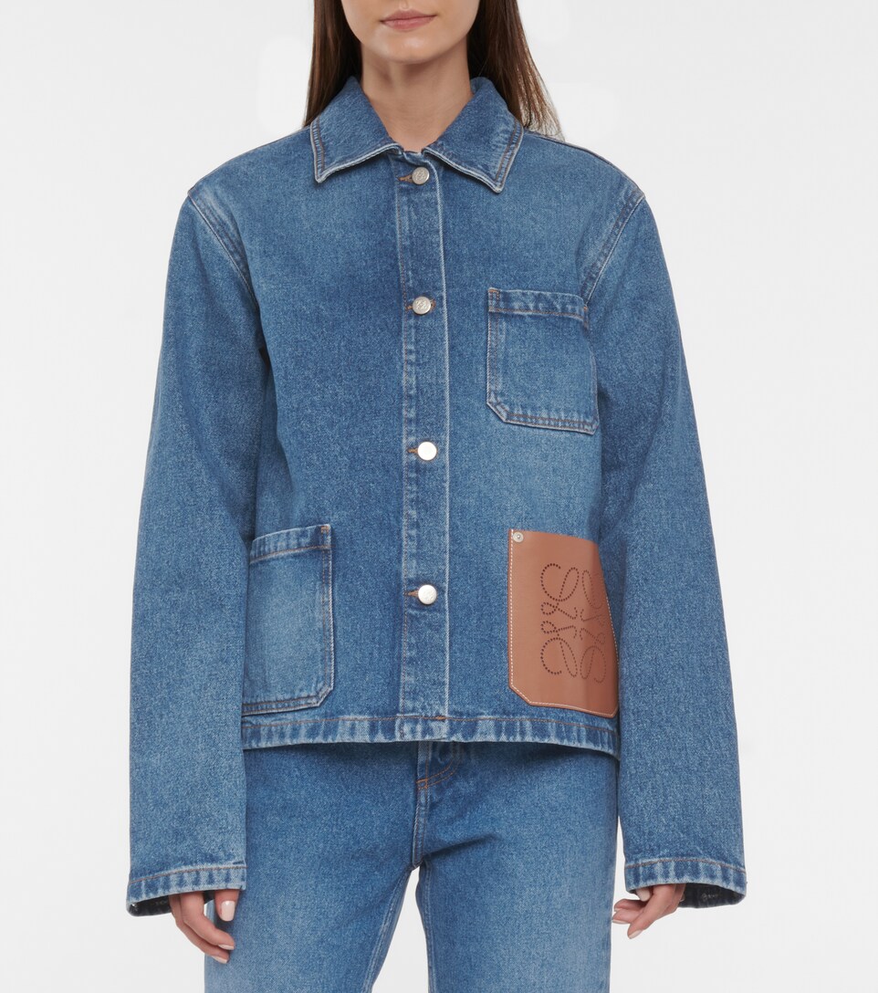 loewe cropped denim jacket