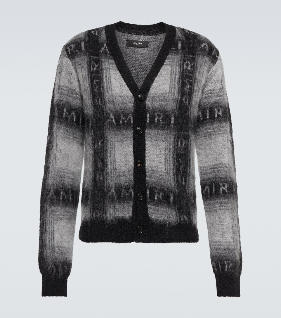 Logo mohair-blend cardigan | Mytheresa