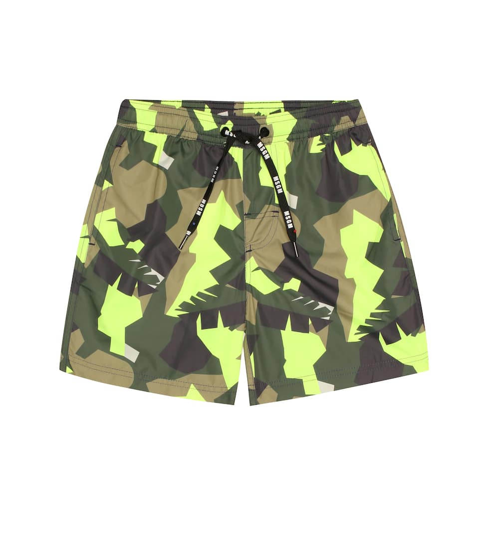 Boys Camo Swim Shorts with Mesh Lining and Elasticated Waist
