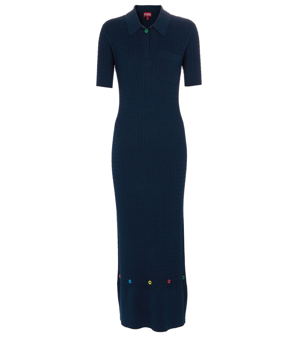 Staud - Cecily cotton-blend knit dress 