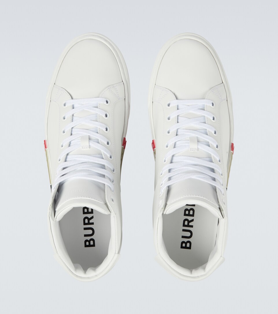 Burberry - Rangleton high-top leather sneakers | Mytheresa
