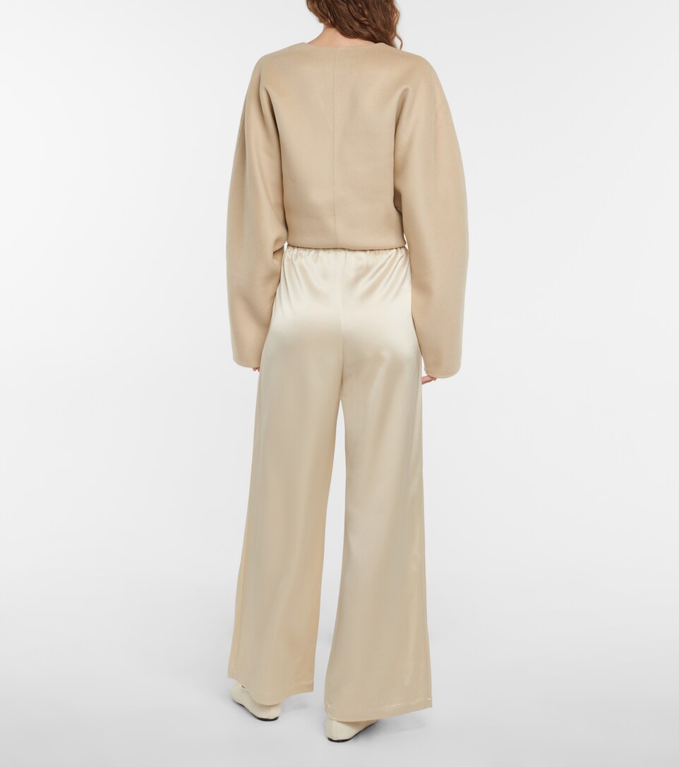 Totême - Wide-leg satin pants | Mytheresa