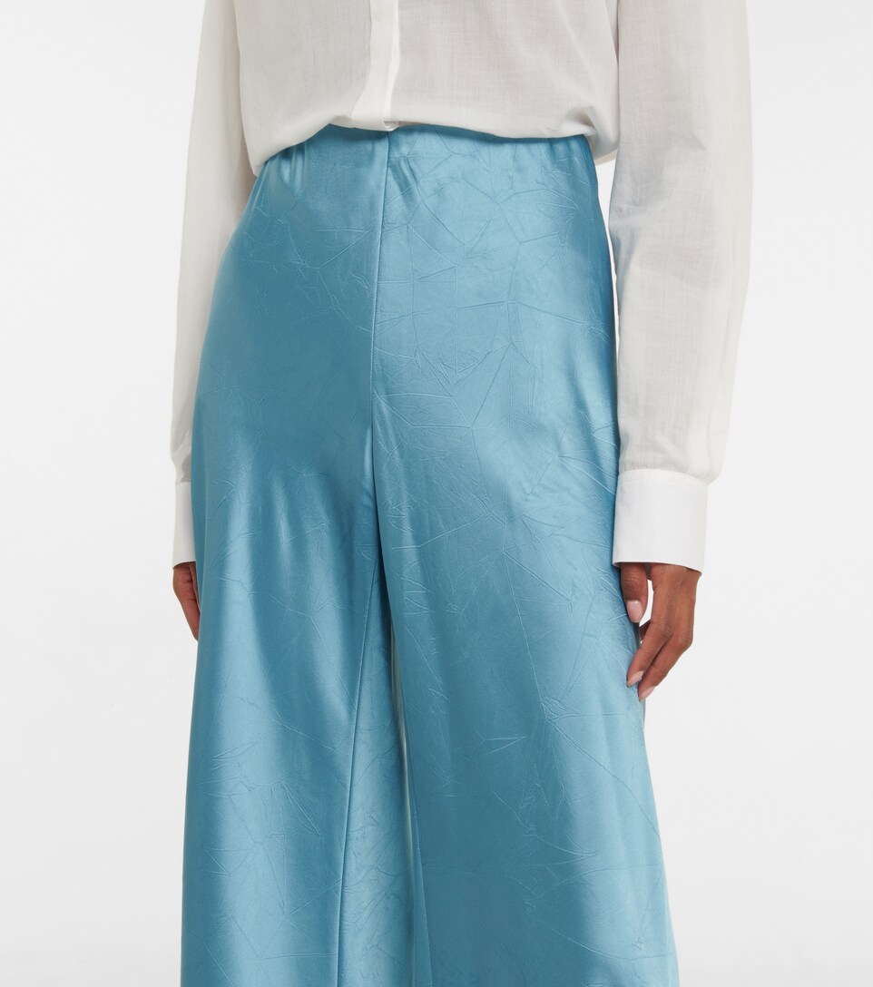 Vince - Satin high-rise wide-leg bias 