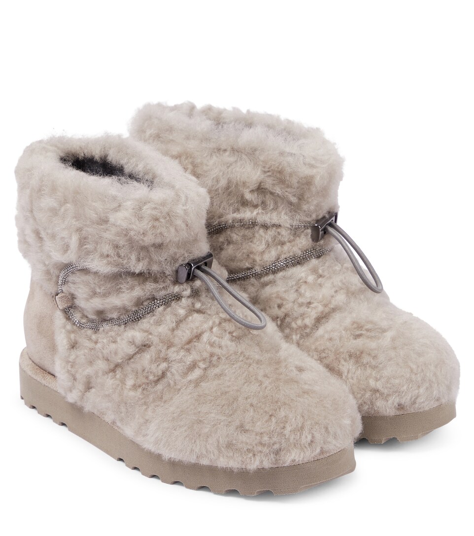 Shearling ankle boots | Mytheresa
