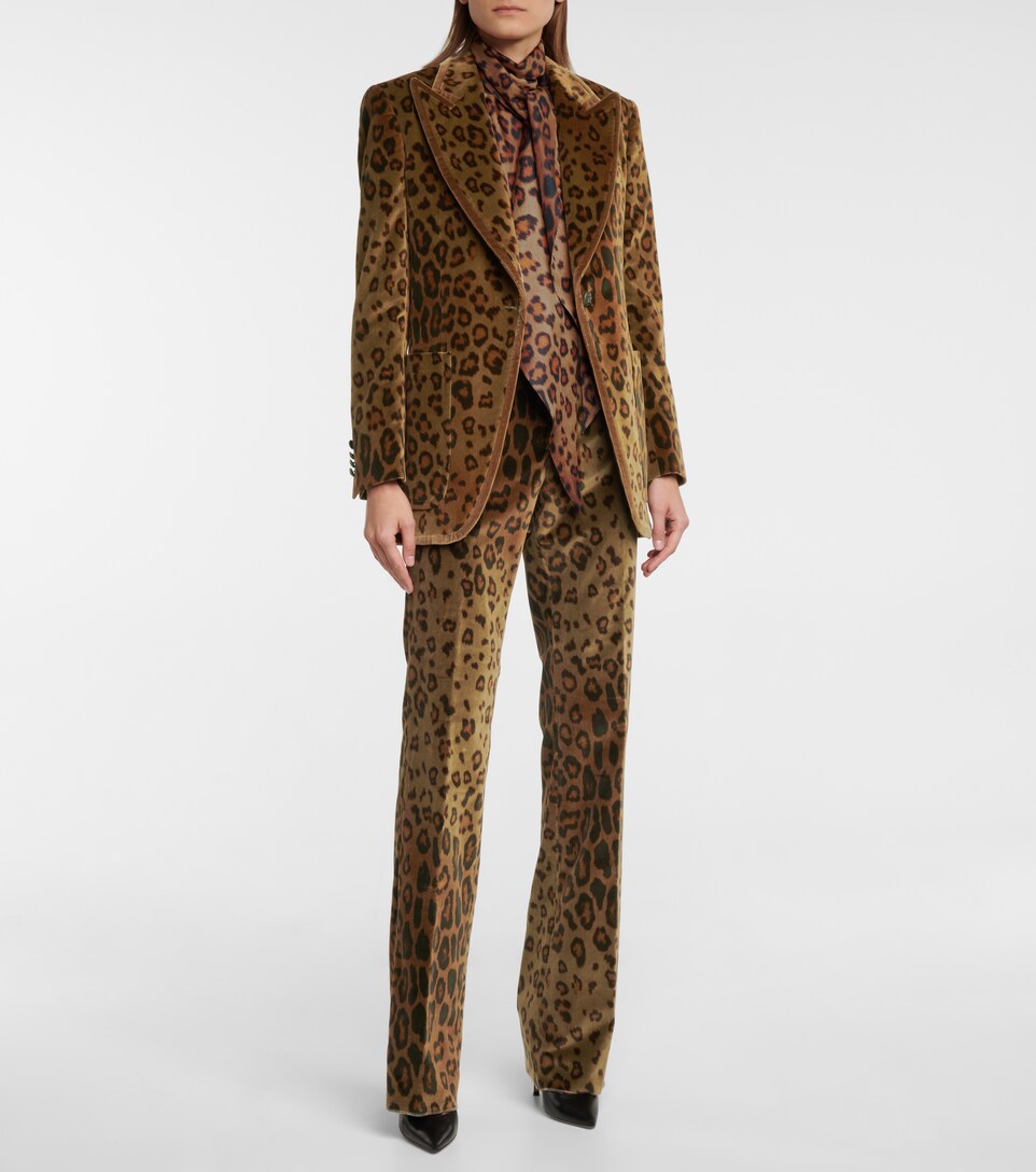 velvet leopard pants