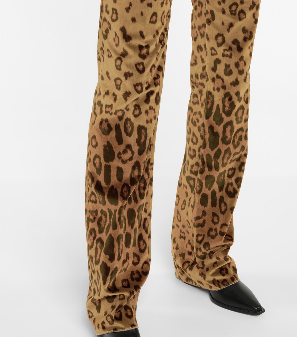 velvet leopard pants