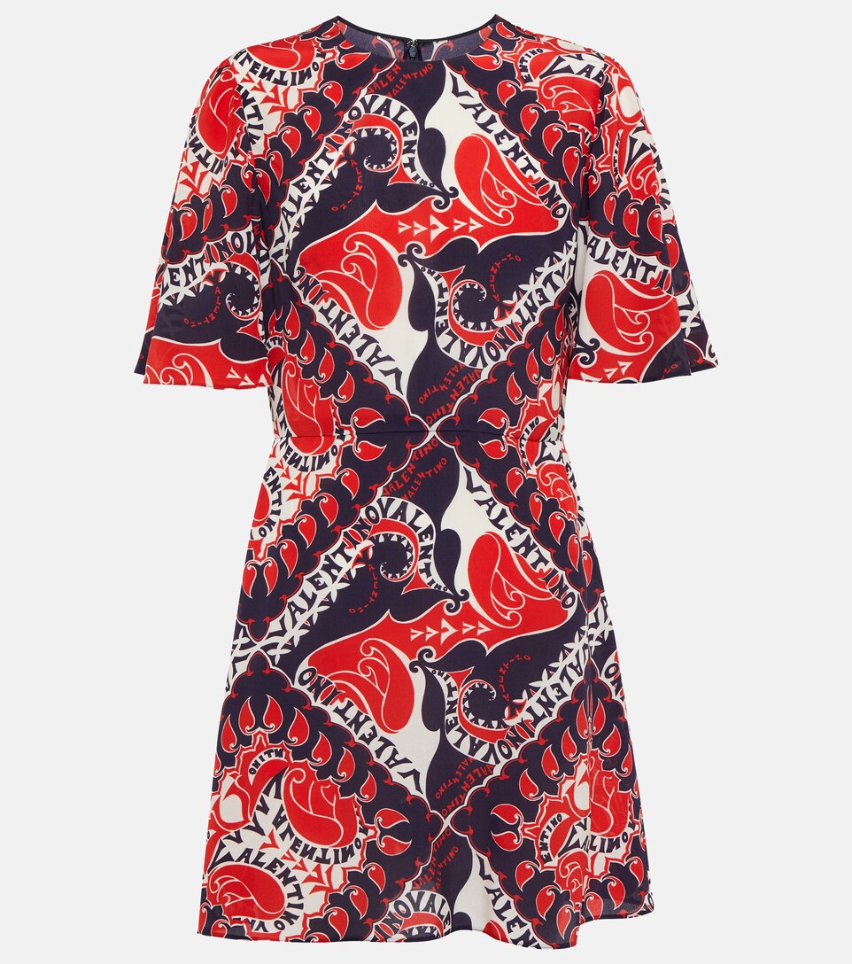 Valentino - Vestido corto de seda | Mytheresa