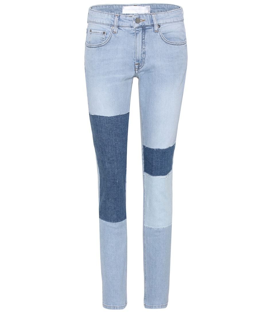 Click to view more detailed imagery on our partner's website Victoria Victoria Beckham Patchwork Skinny Jeans In Bay Patch
