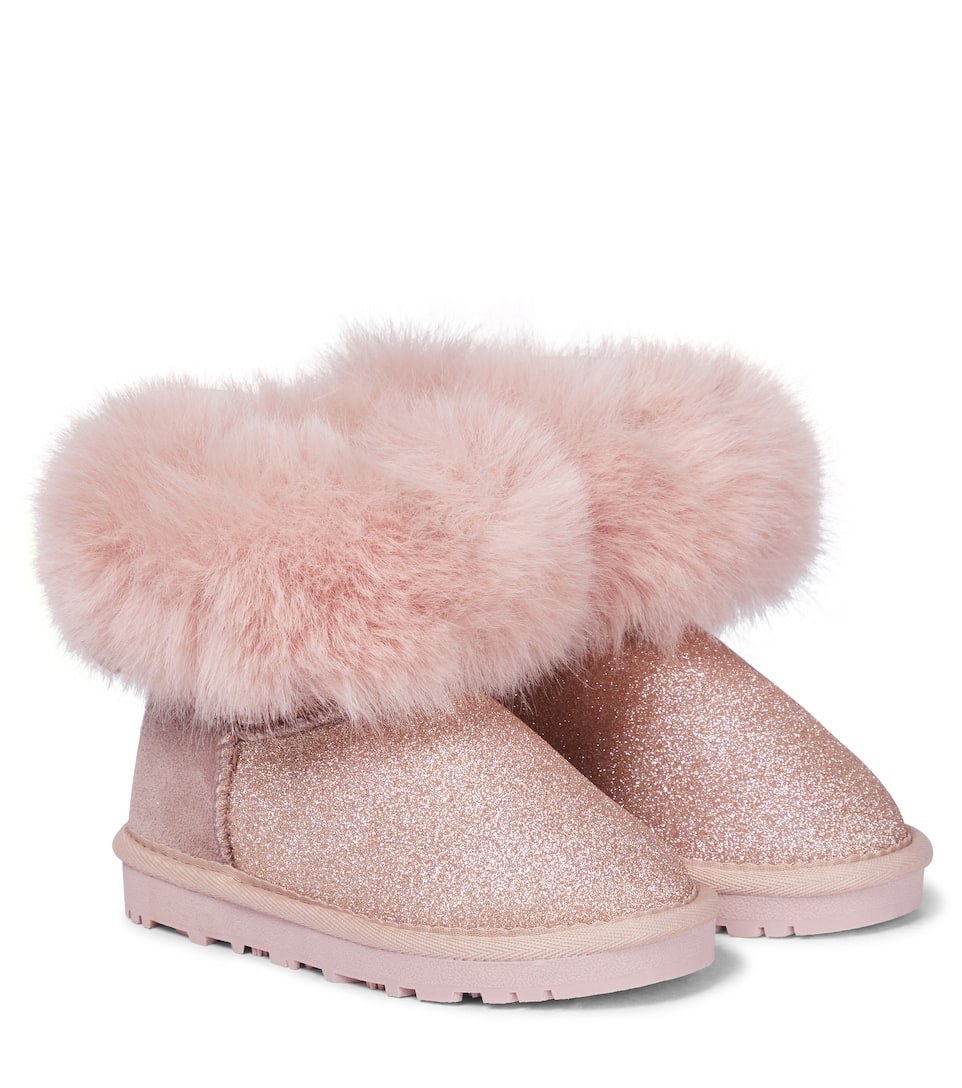 Ankle boots fur trim Clearance