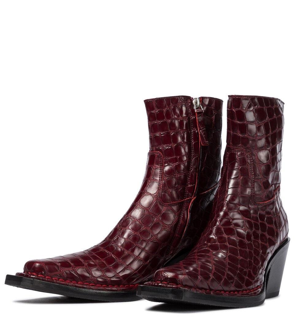 brooklyn crocodile effect boots
