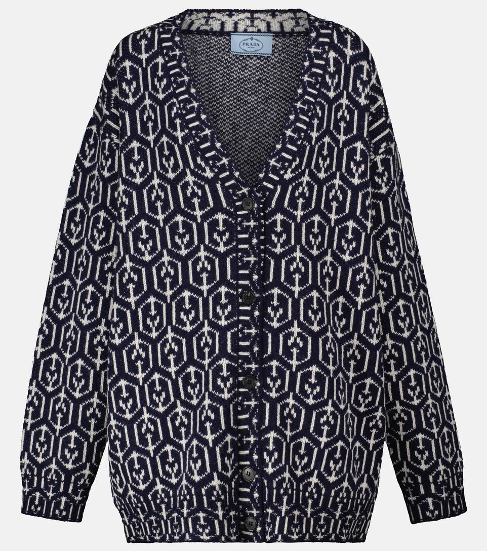 Cardigan in jacquard di lana vergine Mytheresa Donna Abbigliamento Maglioni e cardigan Cardigan 