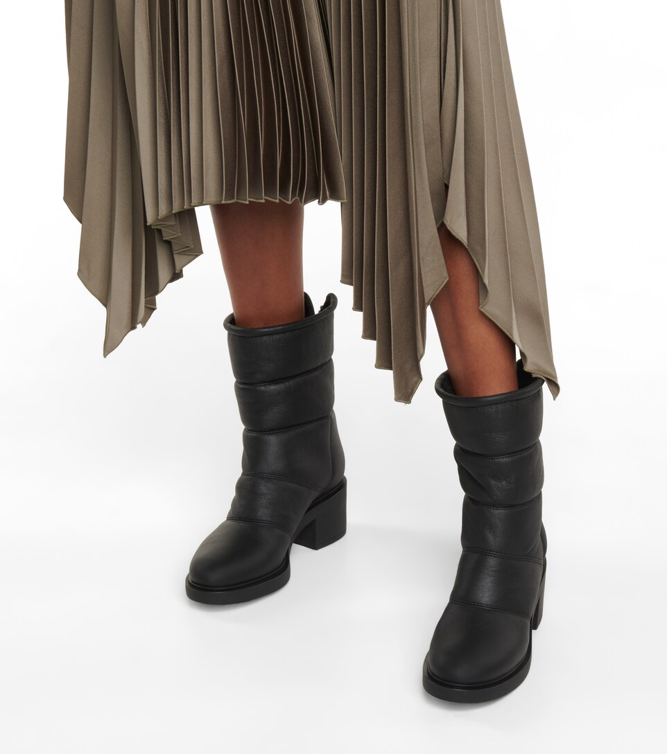 shearling lined leather boots