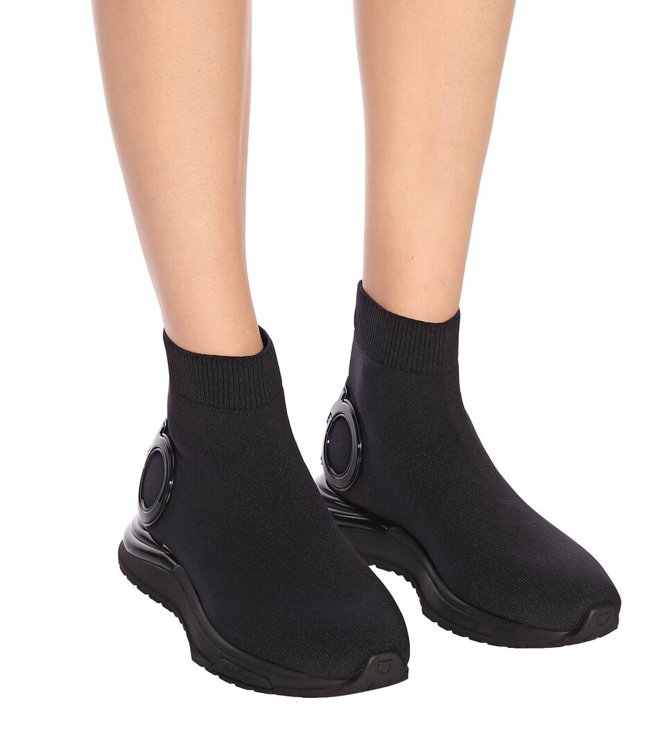 Women's salvatore ferragamo gardena sock sneakers clearance