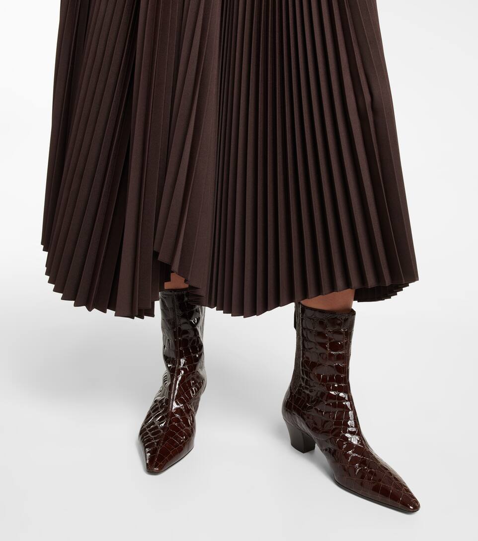 Aquazzura Saint Honore 45 Leather Ankle Boots Mytheresa