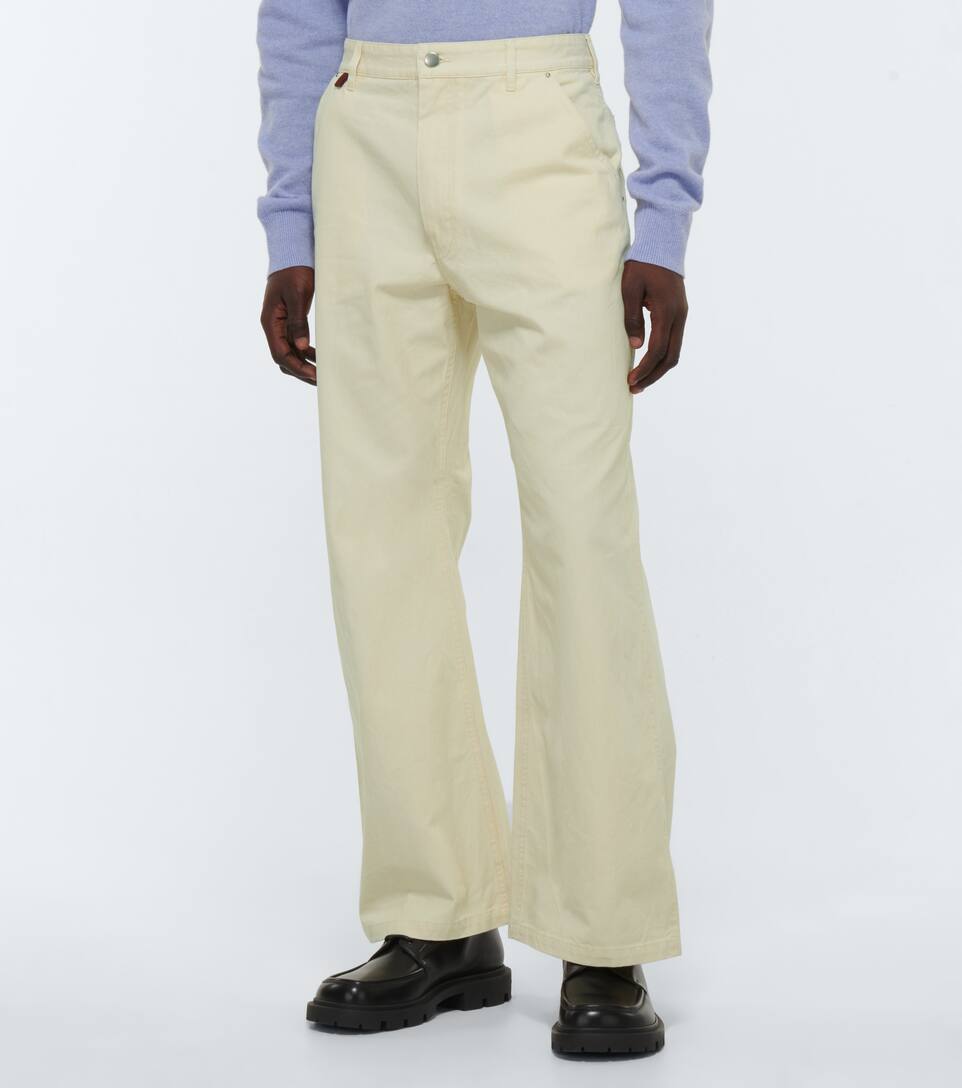 Wide leg canvas pants clearance