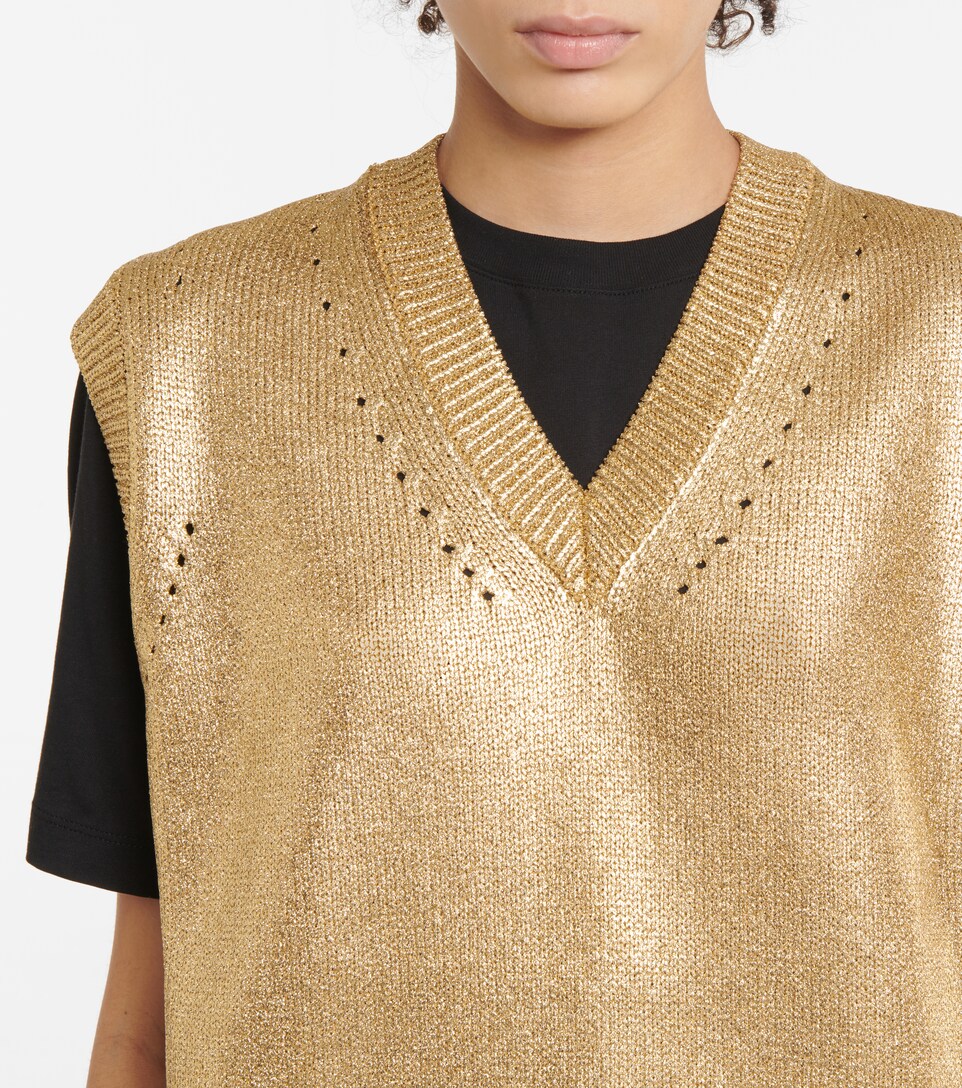 Junya Watanabe - Metallic sweater vest 