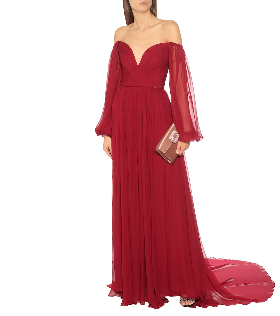 silk chiffon gown