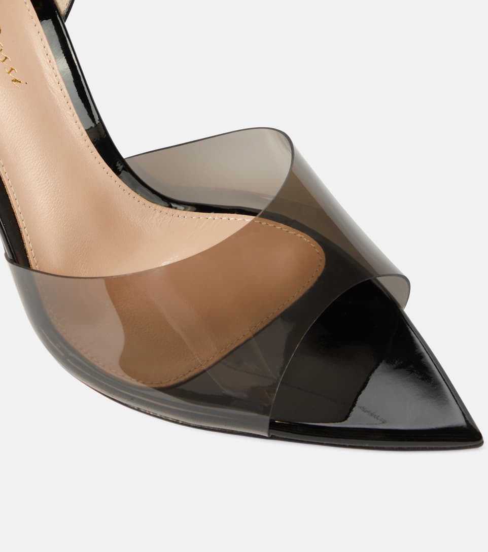 Gianvito Rossi Bree leather and PVC peeptoe pumps Mytheresa