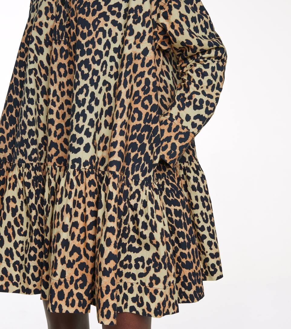 printed poplin mini dress
