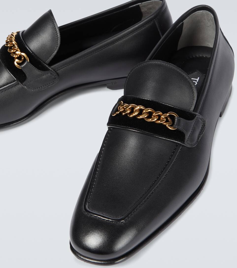 Tom Ford Leather Loafers With Chain Mytheresa