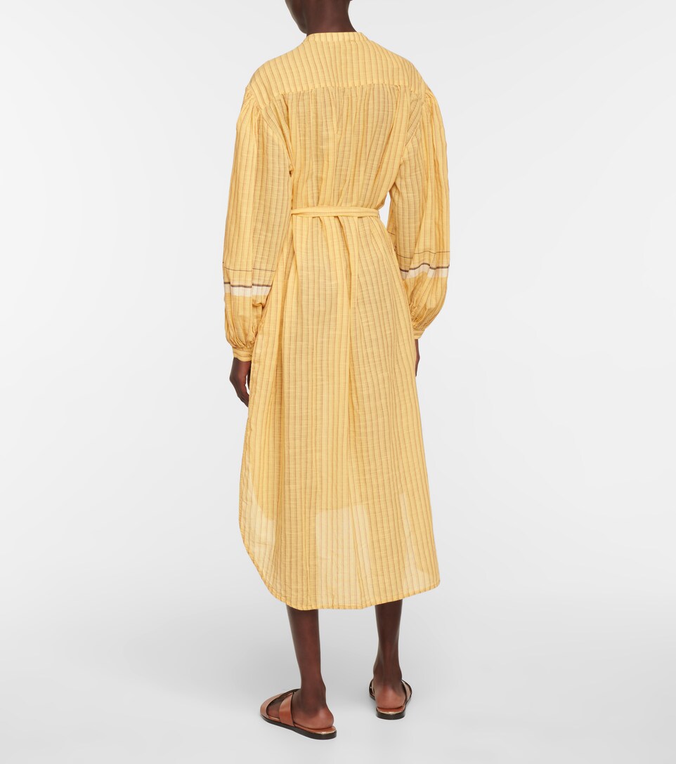 Rabea striped cotton midi dress 