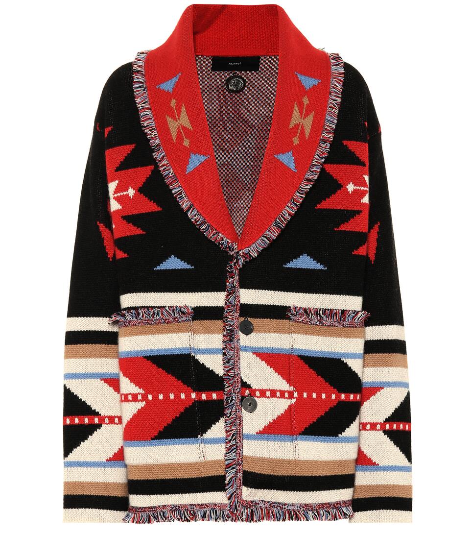 Alanui - Jacquard cashmere cardigan