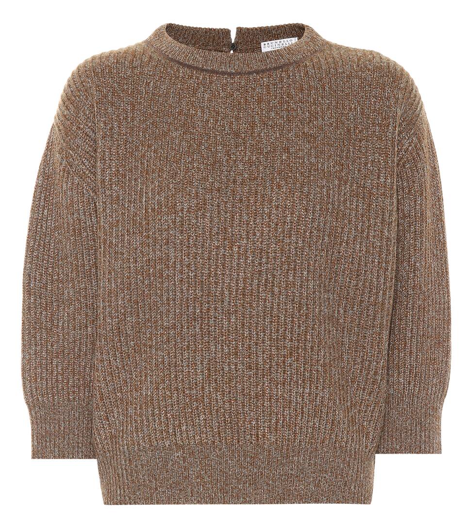 Soie Pull Cucinelli Mélangés LaineCachemire Et Brunello En 3RL5Aqjc4
