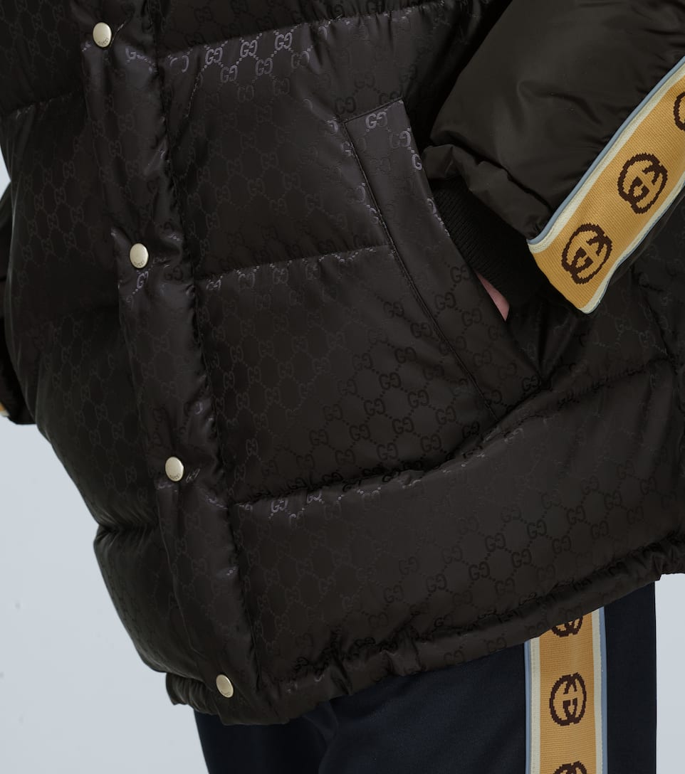 gucci jacquard padded jacket