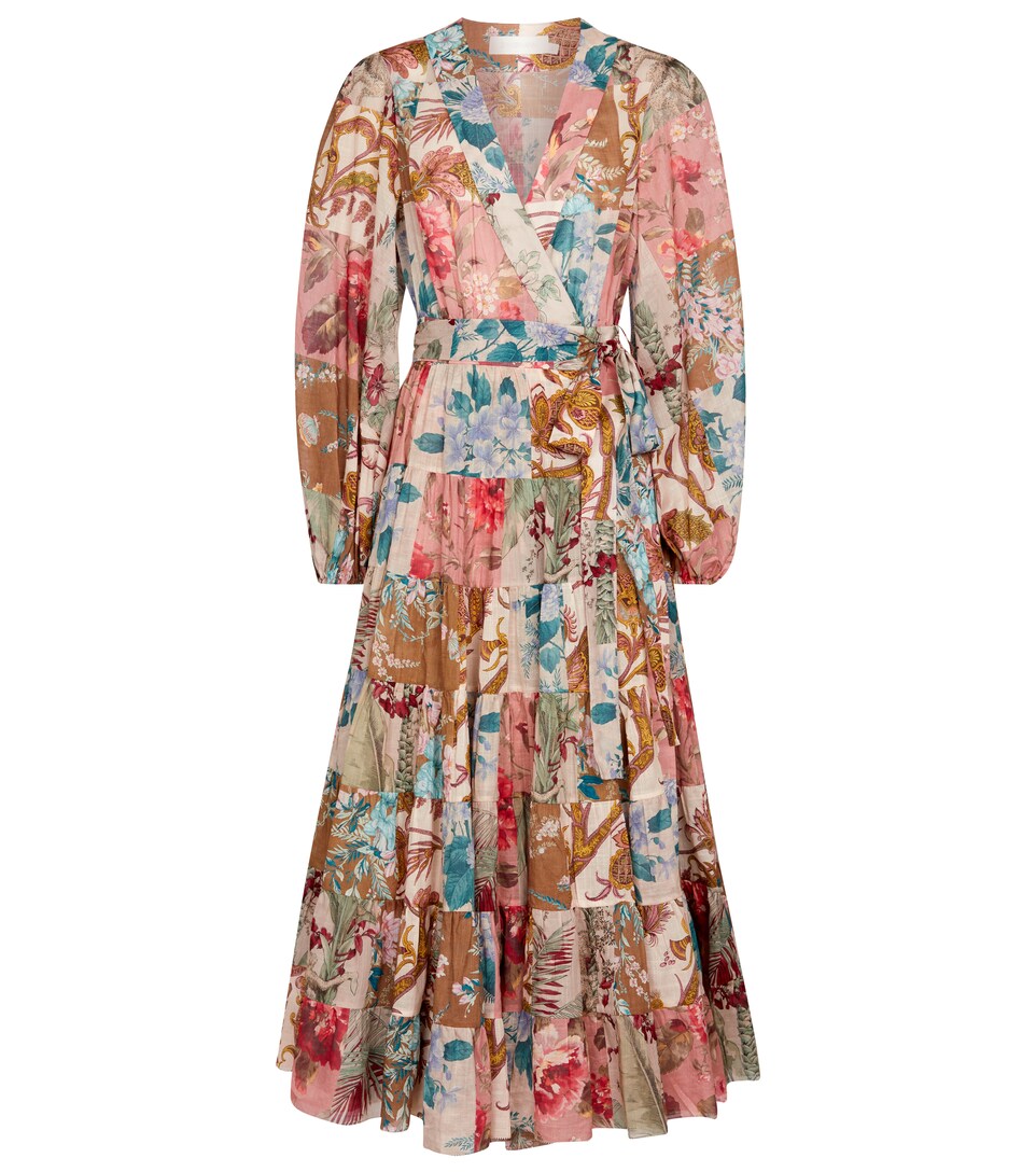 Cassia floral cotton midi dress 