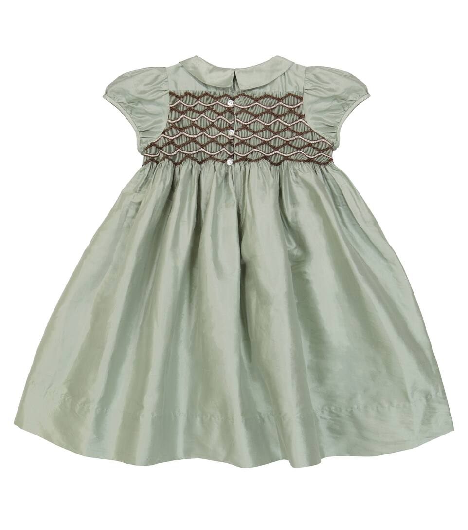 Bonpoint Robe Terrie brodée en soie Mytheresa