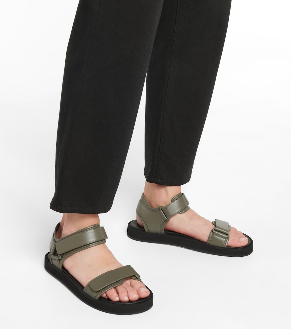 The Row - Hook-and-Loop II leather sandals | Mytheresa The Row - Hook-and-Loop II leather sandals | Mytheresa