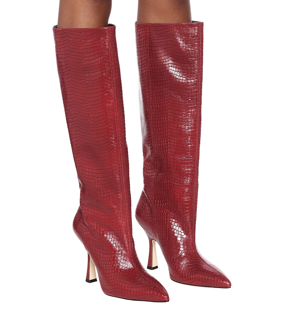 Stuart weitzman croc boots clearance