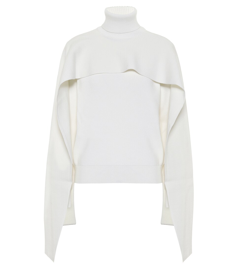 Givenchy - Cotton and wool cape sweater 