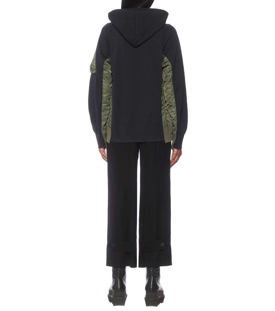 Nike x sacai cotton blend jersey hoodie | Mytheresa Nike Cotton blend hoodie | Mytheresa
