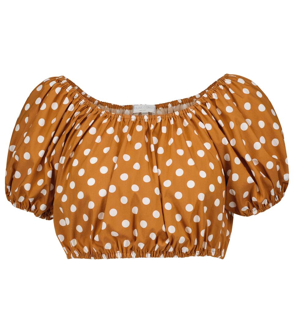 caroline constas polka dot top