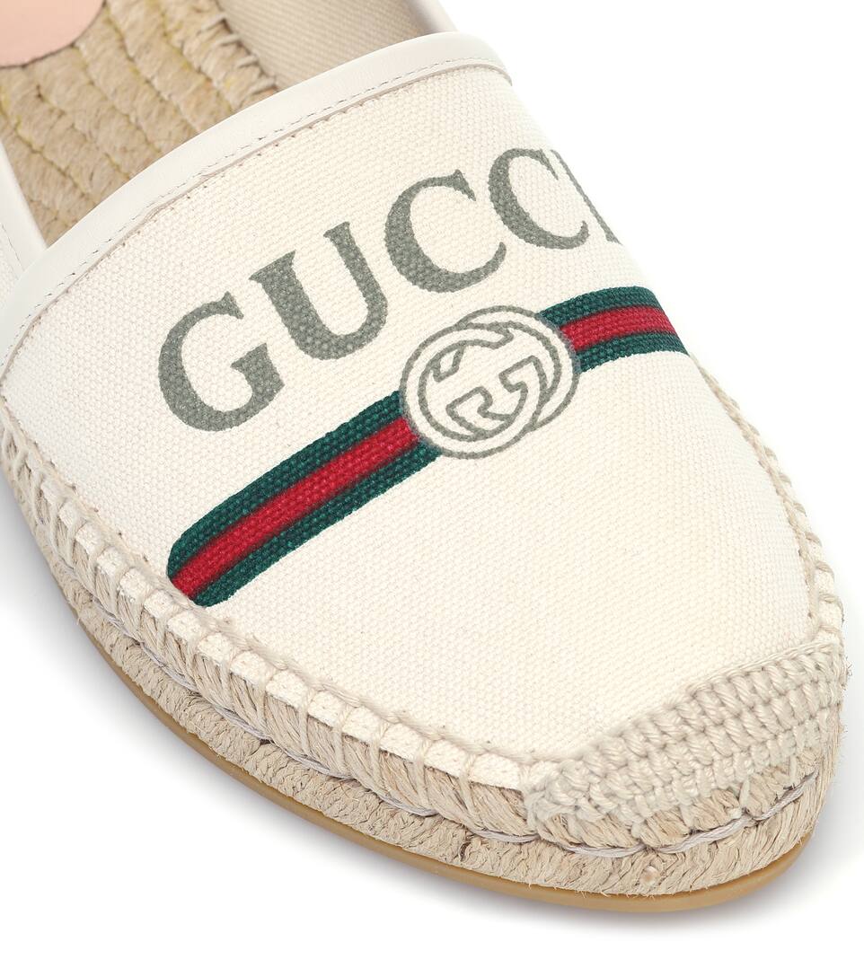 gucci logo canvas espadrille