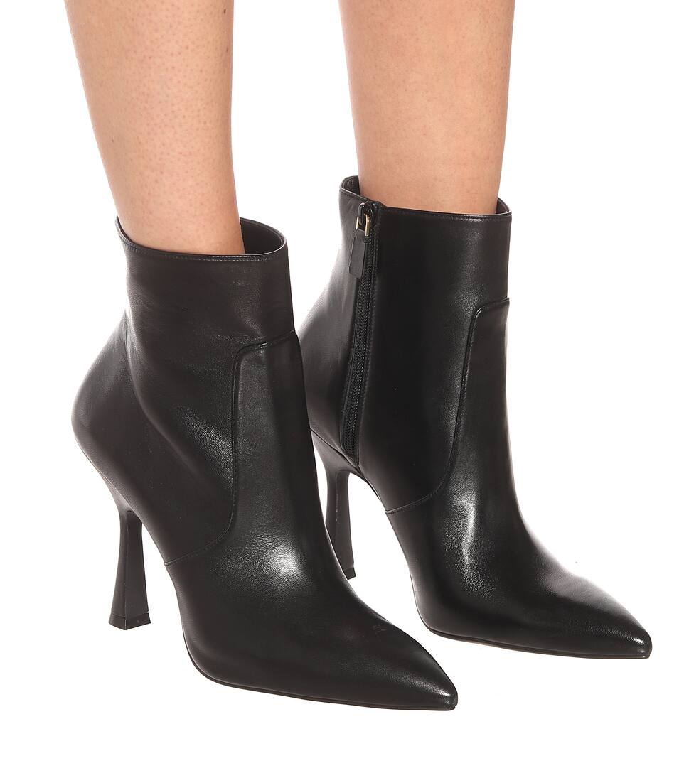 stuart weitzman embellished leather ankle boots
